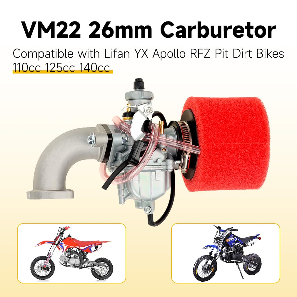 Amazon.com: VM22 26mm Carburetor for 125cc 110cc Lifan YX